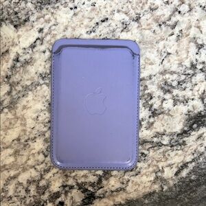 Apple Lavender Leather Card Sleeve